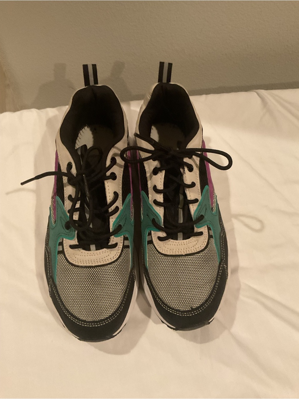 Fila Men's Teal Purple Black Athletic Sneakers Hiking